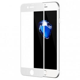 Стекло защитное FaisON для APPLE iPhone 7/8 Plus, Full Screen, 0.33 мм, 2.5D, Anti-shock, глянцевое, полный клей, цвет: белый