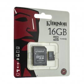 Карта памяти Kingston microSDHC Class 10 Canvas Select Plus A1 (100 Mb/s) 16GB + SD adapter