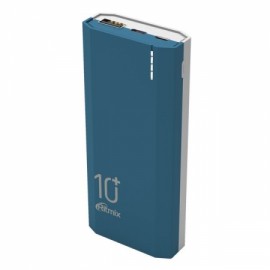 Портативный аккумулятор RITMIX RPB-10002 Blue, Li-pol, 10000mAh, 2.1A, 1x USB, 