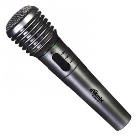 Микрофон БП Ritmix RWM-100, динамический, приём до 30 м, чёрный