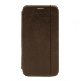 Чехол-книжка с загнутыми краями строчка Xiaomi RedMi Note 8 (Brown)
