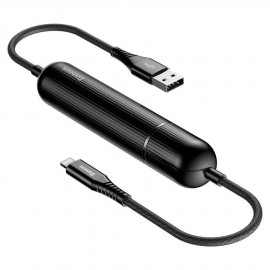 Портативный аккумулятор Baseus, Energy, 2500mAh, пластик, 1.5A, кабель Apple 8 pin, цвет: чёрный