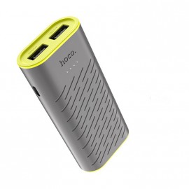 Аккумулятор HOCO B31C, Sharp, 5200mAh, пластик, 2 USB выхода, индикатор, 2.0A, цвет: серый