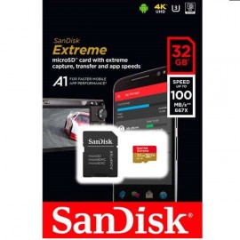 Micro SD 32GB SanDisk Class 10 Extreme UHS-I A1 V30 U3 (100 Mb/s) + SD адаптер