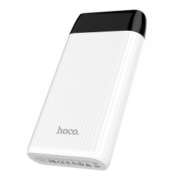 Аккумулятор HOCO J28A, Shock power, 20000mAh, пластик, 2 USB выхода, индикатор, 2.0A, цвет: белый