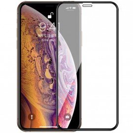 Стекло защитное HOCO для APPLE iPhone XS MAX, A15, Mirror, 0.33 мм, 3D, глянцевое, весь экран, зеркальное, цвет: чёрный