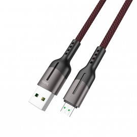 Кабель USB - микро USB HOCO U68 Gusto, 1.2м, круглый, 4.0A, нейлон, цвет: красный
