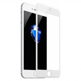 Стекло защитное Noname для APPLE iPhone 6 (4.7), Full Screen, 0.33 мм, 9D, глянцевое, полный клей, цвет: белый, в техпаке