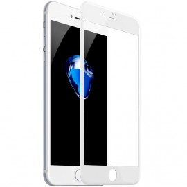 Стекло защитное Noname для APPLE iPhone 7/8 Plus, Full Screen, 0.33 мм, 2.5D, глянцевое, полный клей, цвет: белый, в техпаке