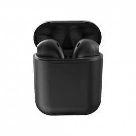 Беспроводные наушники без бренда inPods-12, bluetooth, с анимацией, глянцевый, цвет: чёрный