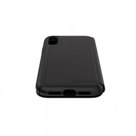 Чехол-книжка FaisON для APPLE iPhone XR, MIRROR, пластик, цвет: чёрный
