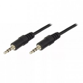 **Аудио кабель штекер-штекер 3,5 мм - 1 м штекер железо- ткань серый