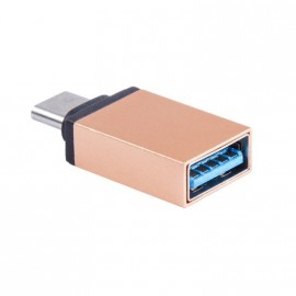 Адаптер BLAST BMC-602, Type-C - USB 3.0 c поддержкой OTG, золото, до 5000 Мбит/сек, блистер. Для подключения зарядных устройств для зарядки, дата-кабе