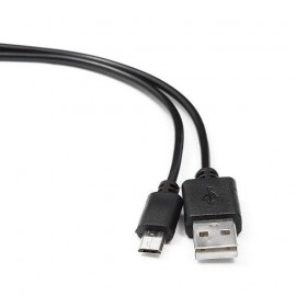 Кабель USB <--> microUSB  1м  GEMBIRD/CABLEXPERT CCP-mUSB2-AMBM-1M, черный, пакет