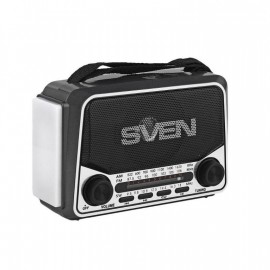 Радиоприемник АС SVEN SRP-525, серый (3 Вт, FM/AM/SW, USB, microSD, фонарь, встроенный аккумулятор) АС SVEN SRP-525, серый (3 Вт, FM/AM/SW, USB, micro