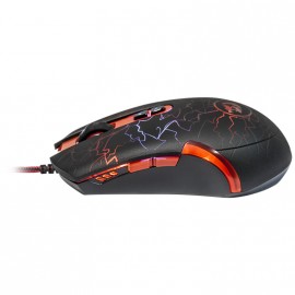 Мышь проводная REDRAGON Lavawolf, игровая, чёрная с принтом, USB. Разрешение: 100-3500 dpi. Кнопок: 7 + колесо-кнопка. Кнопка смены разрешения. 6-цвет