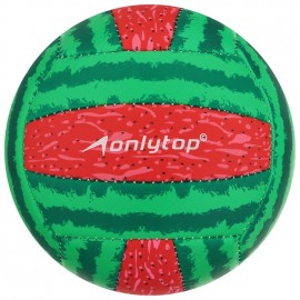 Мяч волейбольный ONLITOP «Арбуз», размер 2, 150 г, 2 подслоя, 18 панелей, PVC, бутиловая камера