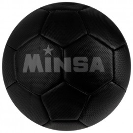 Мяч футбольный MINSA, размер 2, 32 панели, 3 слойный, цвет чёрный, 150 г