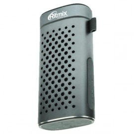 Портативная акустика RITMIX SP-440PB, серебро, 3,5 мм, mini-USB – USB, Bluetooth. Ёмкость аккумулятора	: 4400 мАч. Дополнительные функции: MP3-плеер. Специальные в