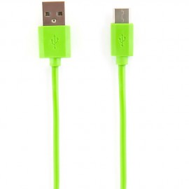 Кабель USB - Type-C HOCO X21 Plus, 1.0м, круглый, 3.0A, силикон, светящийся, цвет: зелёный