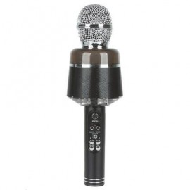 Колонка-микрофон (Q008) Bluetooth/USB/micro SD/FM/AUX/караоке/LED/меняет голос (черный)