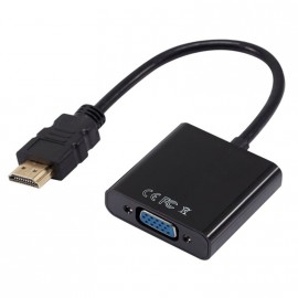 Кабель-адаптер HDMI M-->VGA 15F ORIENT C050, для подкл.монитора/проектора к выходу HDMI