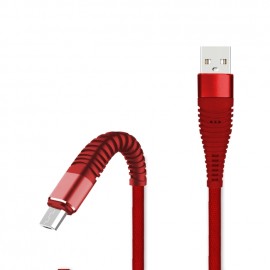 Кабель USB <--> microUSB  1.0м JETACCESS JA-DC27 красный, Amplify,QC,2A