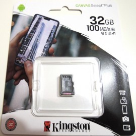 Карта памяти Kingston microSDHC Class 10 Canvas Select Plus A1 (100 Mb/s) 32GB