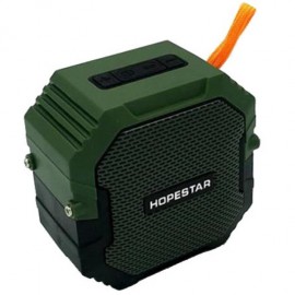 Портативная акустика Hopestar, T7, пластик, Bluetooth, USB, TF, AUX, FM, микрофон, цвет: зелёный