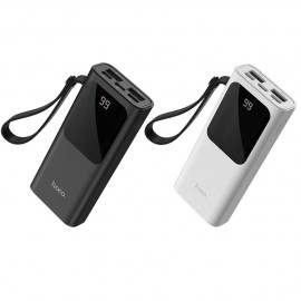 Портативный аккумулятор HOCO J41, Treasure, 10000mAh, пластик, 2 USB выхода, дисплей, Type-C, 2.0A, цвет: чёрный