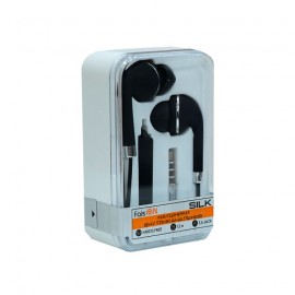 Наушники FaisON Silk, микрофон, кабель 1.2м, цвет: чёрный, серебряный