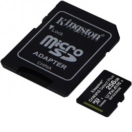 Карта памяти Kingston microSDXC Class 10 Canvas Select Plus A1 (100 Mb/s) 256GB + SD адаптер