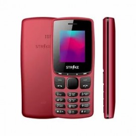 Мобильный телефон Strike A12 Red SC6531E, 1, 208MHZ, ThreadX, 32 Mb, 32 Mb, 2G GSM 850/900/1800/1900, Bluetooth Версия 4.2 Экран: 1.77 