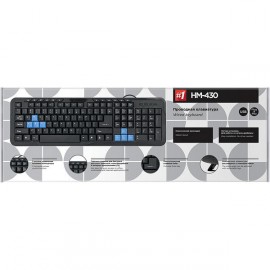 Клавиатура DEFENDER HM-430, мультимедийная, USB, цвет: чёрный, (арт.45430)