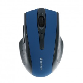 Мышь беспроводная Defender, MM-665, Accura, 1600 DPI, оптическая, USB, 6 кнопок, цвет: синий, (арт.52667)