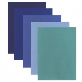 Цветной фетр для творчества, А4, BRAUBERG/О.С., 5 л 5 цв тол2 мм, оттенки синего, 660641