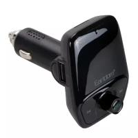 FM-трансмиттер Earldom ET-M33, Bluetooth, USB, microSD, AUX, пластик, дисплей, 2 USB, 2.4A, микрофон, цвет: чёрный