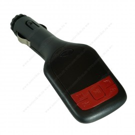 FM-трансмиттер без бренда FM-01, USB, microSD, AUX, дисплей, цвет: чёрный