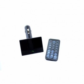 FM-трансмиттер без бренда FM-S31BT, Bluetooth, 2 USB, AUX, microSD, дисплей, кнопка ответа, цвет: чёрный