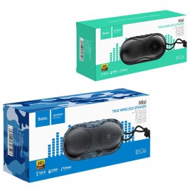 Портативная акустика HOCO, BS36, Hero, пластик, Bluetooth, FM, USB, AUX. TF, цвет: камуфляж, зелёный