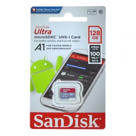 Карта памяти microSDXC 128Gb SanDisk Class 10 Ultra Light UHS-I  (100 Mb/s) без адаптера