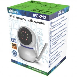 Камера Wi-Fi RITMIX IPC-212, full HD 1080p, поворотная, цветная, ночная съёмка (1/20)