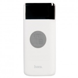 Аккумулятор HOCO J63, Velocity, 10000mAh, пластик, PD, QC3.0, 1 USB выход, Type-C, дисплей, беспроводная QI зарядка, 3.0A, цвет: белый, в техп