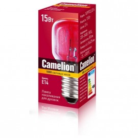 Лампа накаливания T25 15Вт 220В E14 (для духовок) прозрачная  Camelion  1/50/500