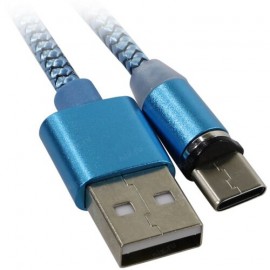 Кабель USB <--> Type-C  2.0м JETACCESS JA-DC36 синий, магнитный