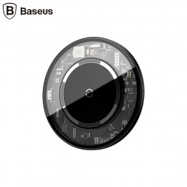 Устройство зарядное беспроводное Baseus, BS-W517, подходит для Iphone 12, 1500mA, алюминий, стекло, QC3.0, цвет: чёрный(1/10/80)