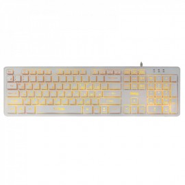 Клавиатура Dialog KK-ML17U WHITE Katana - Multimedia, с янтарной подсветкой клавиш, USB, белая (1/20)