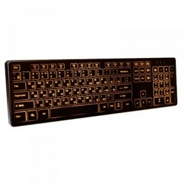 Клавиатура KK-ML17U BLACK Dialog Katana - Multimedia, с янтарной подсветкой клавиш, USB, черная (1/20)