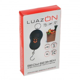 Безмен LuazON LV-402, электронный, до 50 кг, с подсветкой, черный 