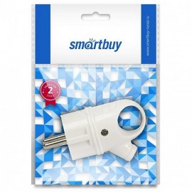 Вилка SmartBuy с кольцом с заземлением белая 16А 250В (SBE-16-P03-w) (1/40)
